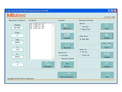 Operation screen (e.g. SJ-210, 500)